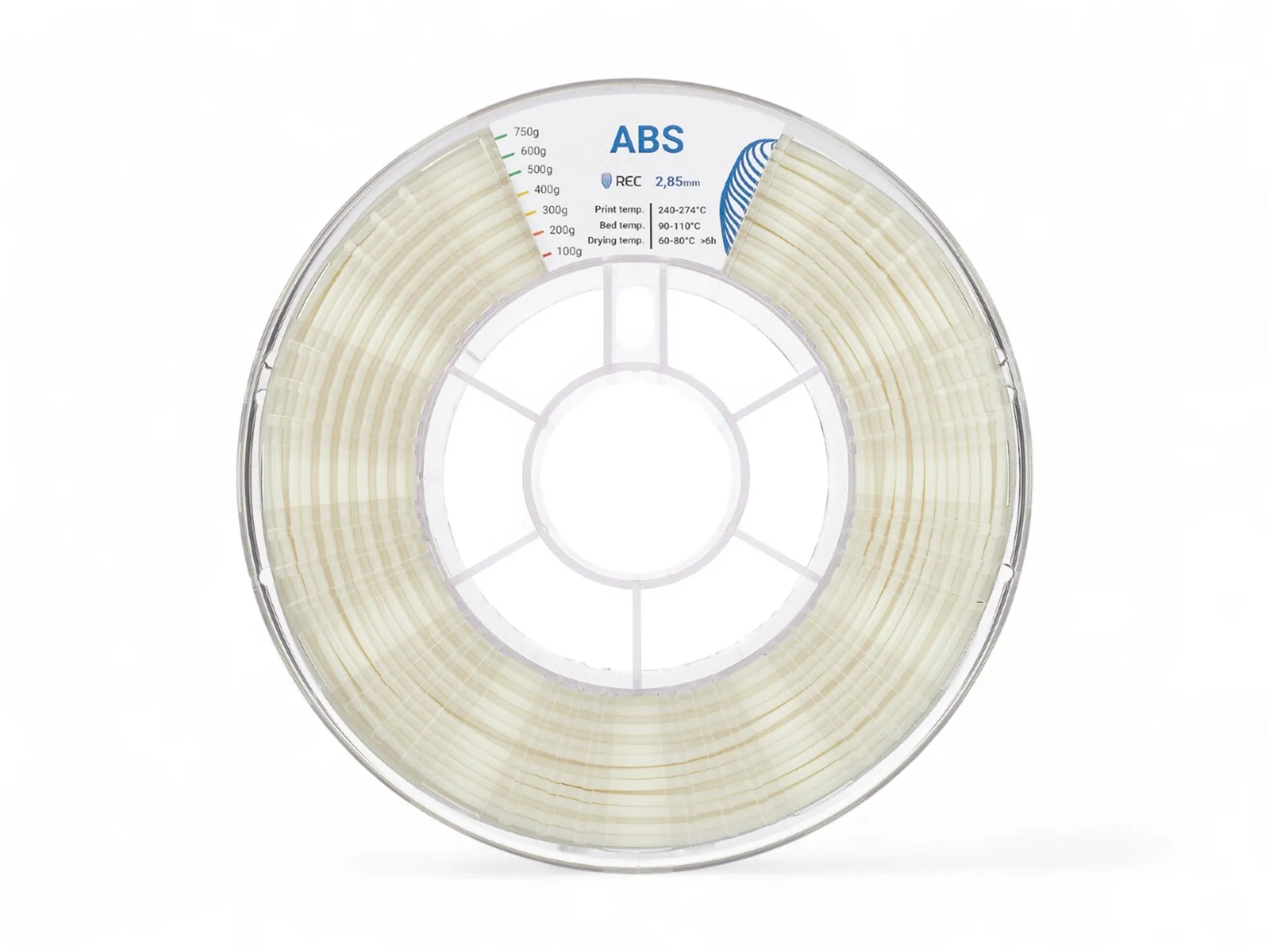 ABS plastic REC 2.85 mm natural