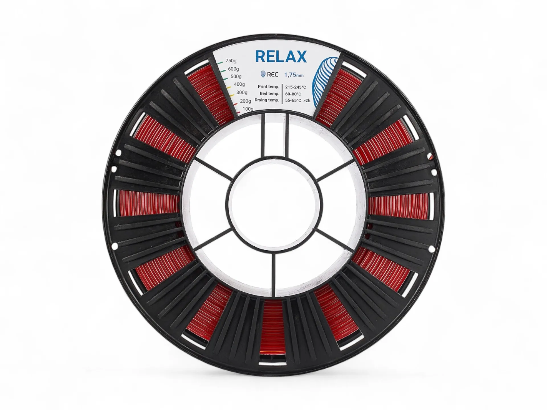 RELAX plastic REC 1.75mm transparent-Red