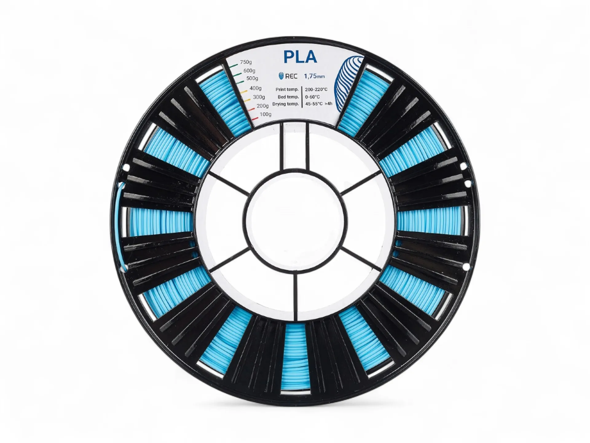PLA plastic REC 1.75 mm light blue