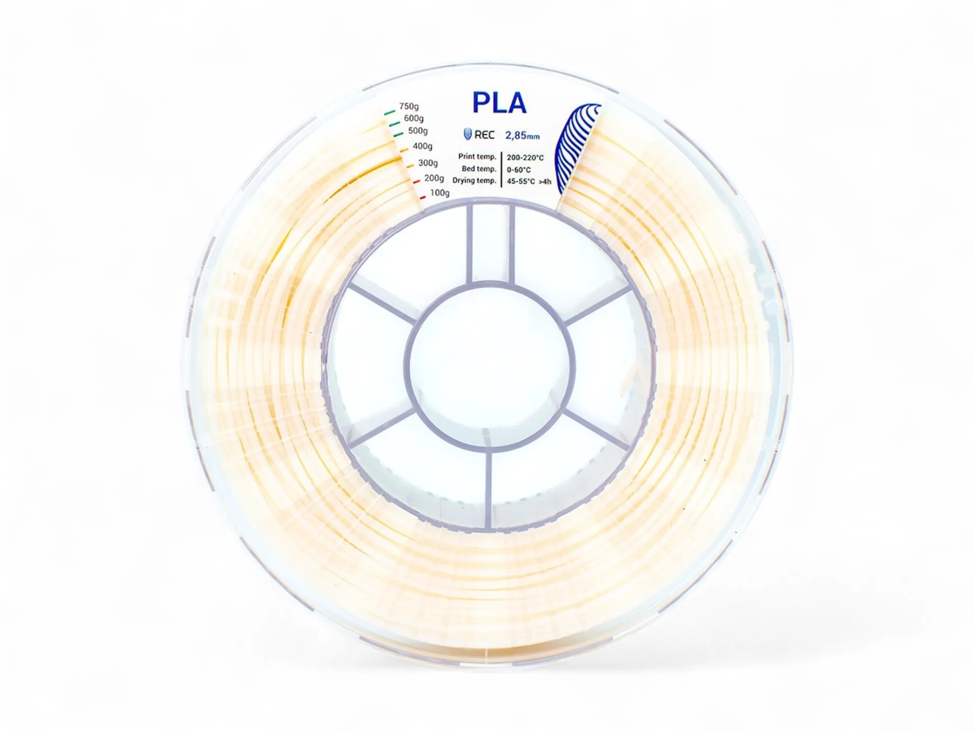 PLA plastic REC 2.85 mm natural