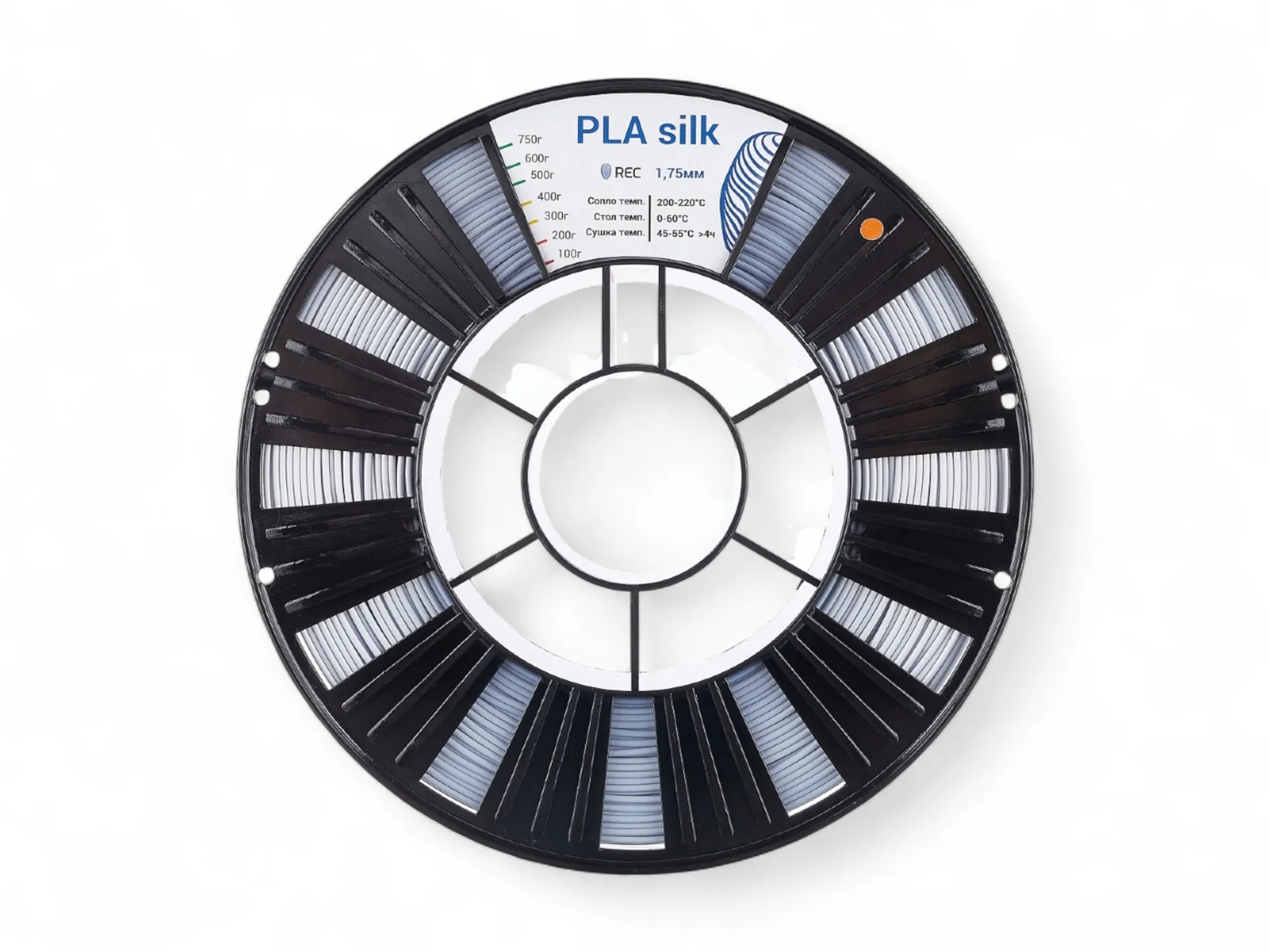 PLA Silk пластик REC 1.75мм серебристый