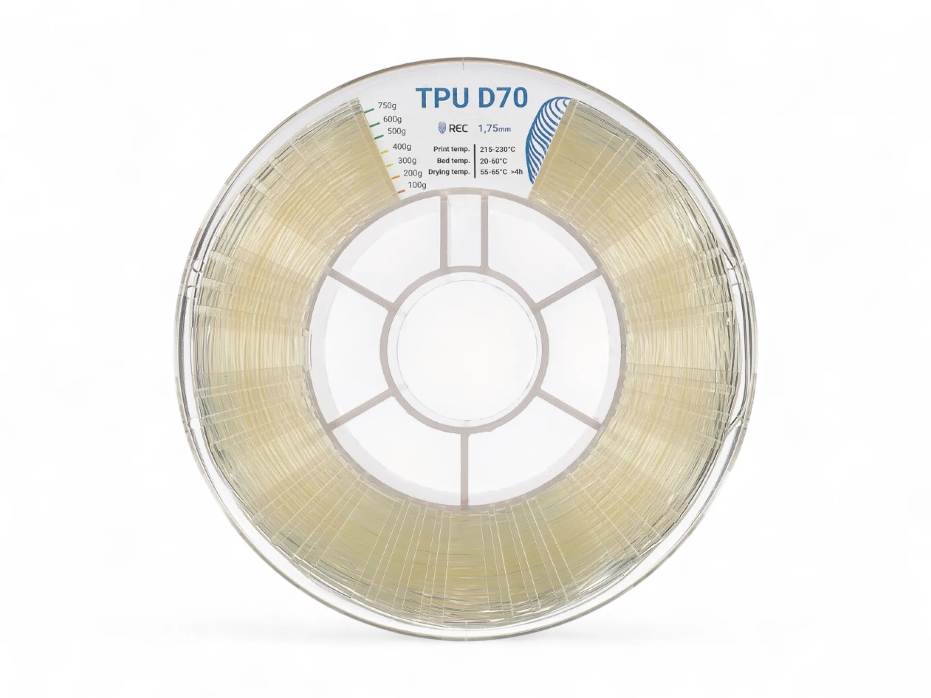 TPU D70 plastic REC 1.75 mm natural