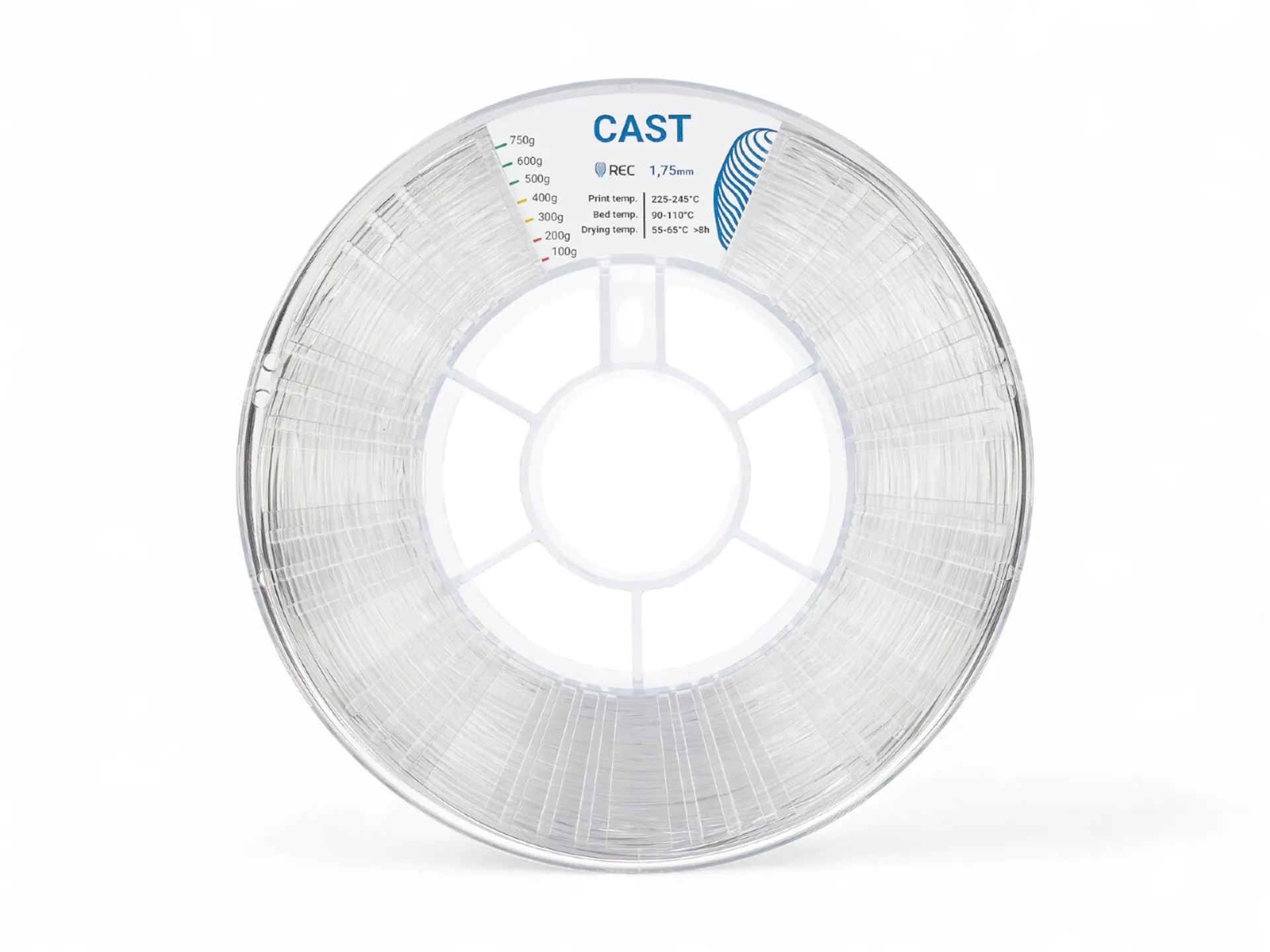 CAST plastic REC 1.75 mm transparent 750g