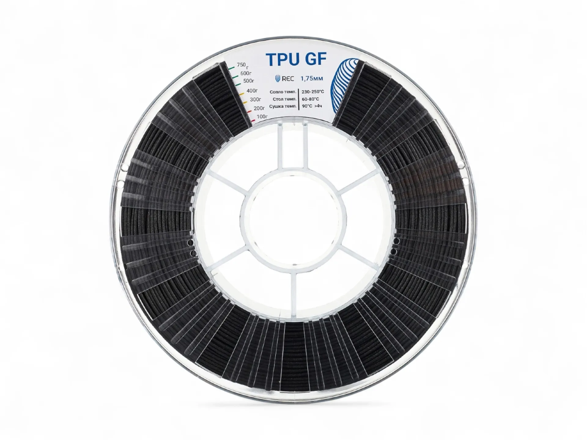 TPU GF Plastic REC 1.75mm Black