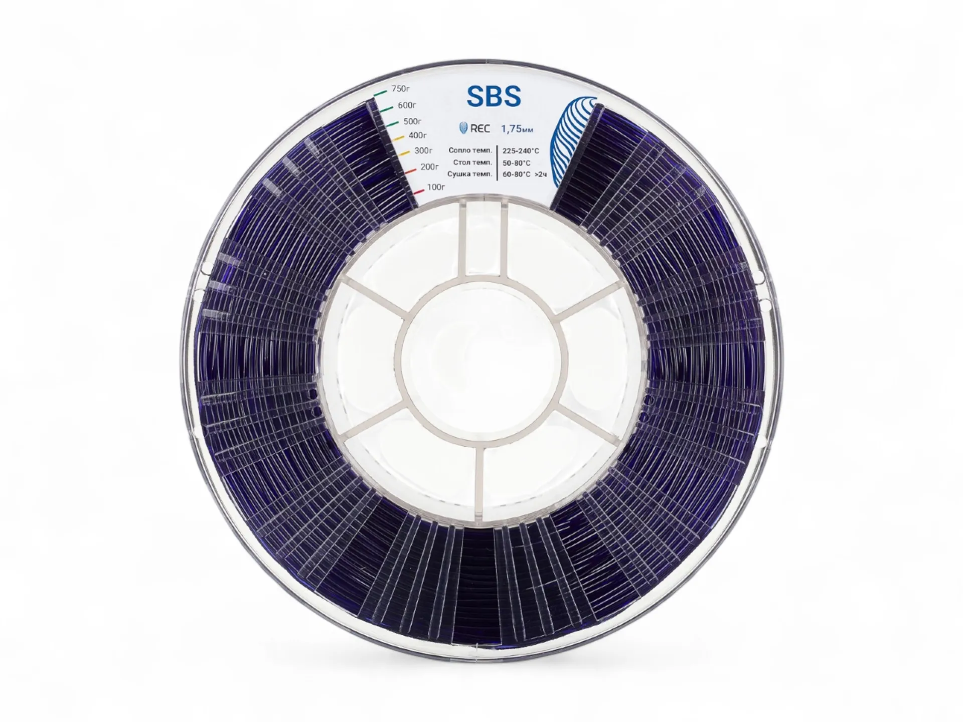 SBS plastic REC 1.75 mm clear purple