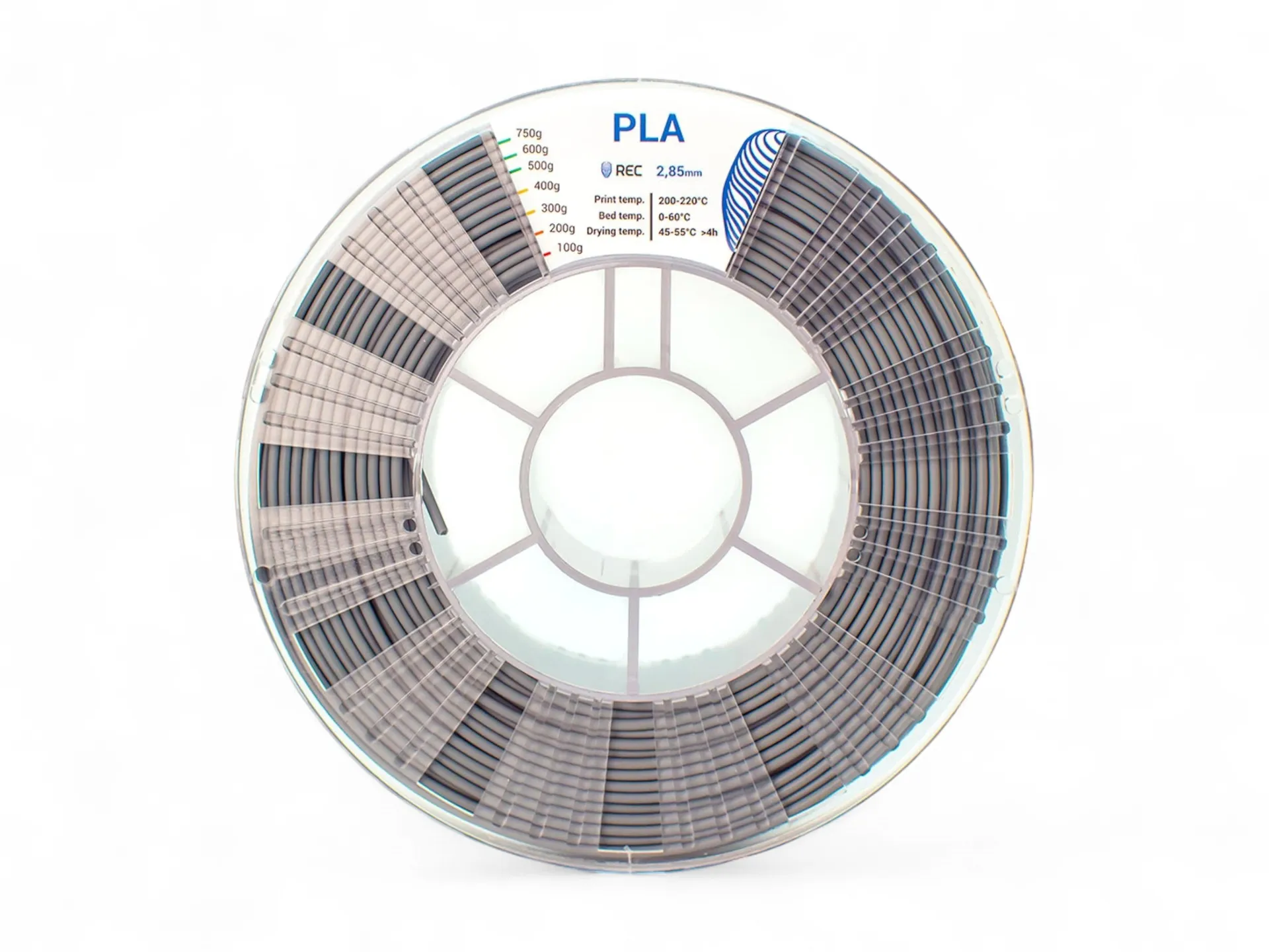 PLA Plastic REC 2.85 mm grey