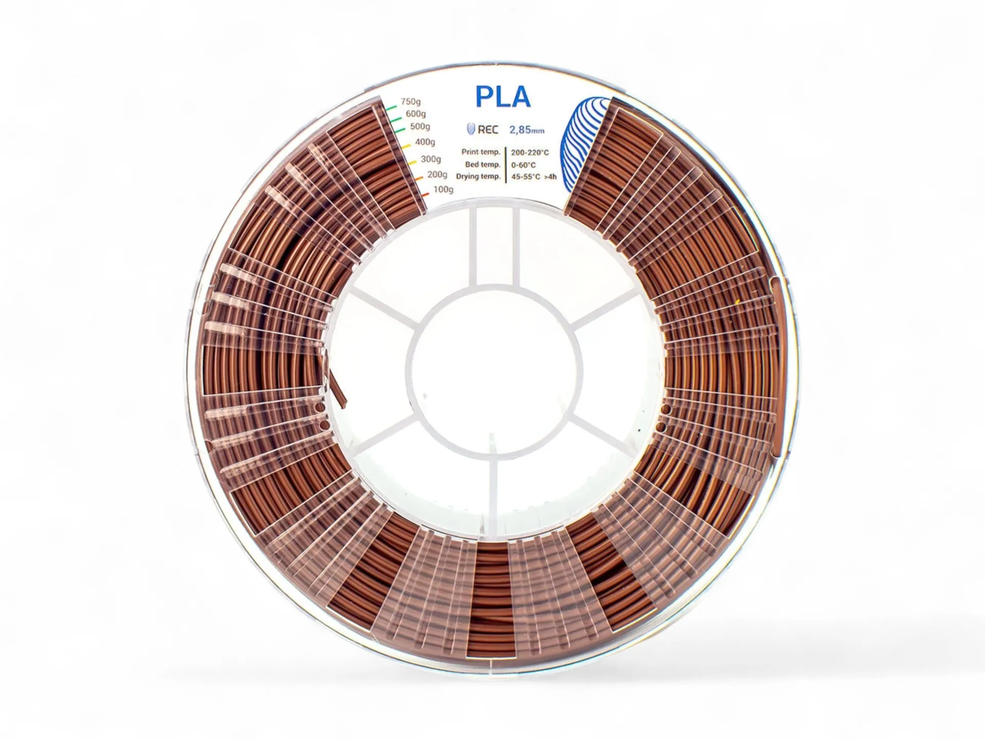 PLA plastic REC 2.85 mm brown